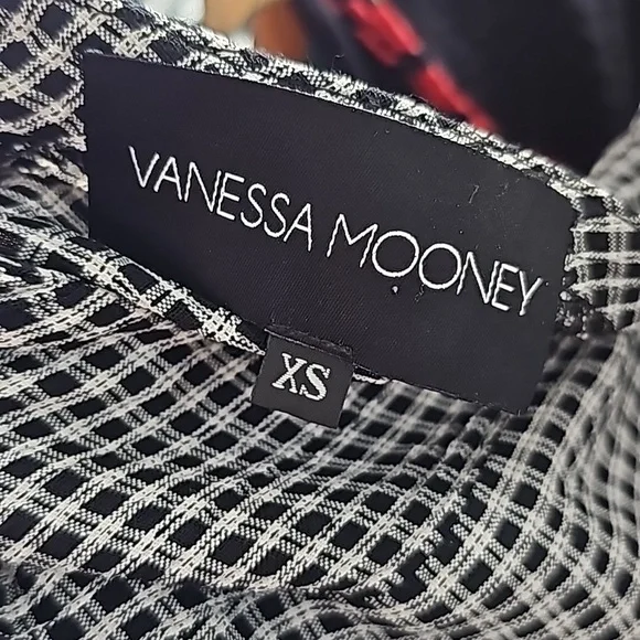 Vanessa Mooney Valentina Mini Dress Halter Black White Check Plaid Mini Dress XS - Picture 7 of 7